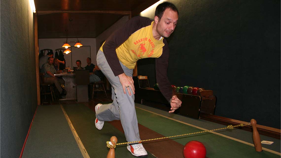 Daniel mit 49 Holz Kegelkönig